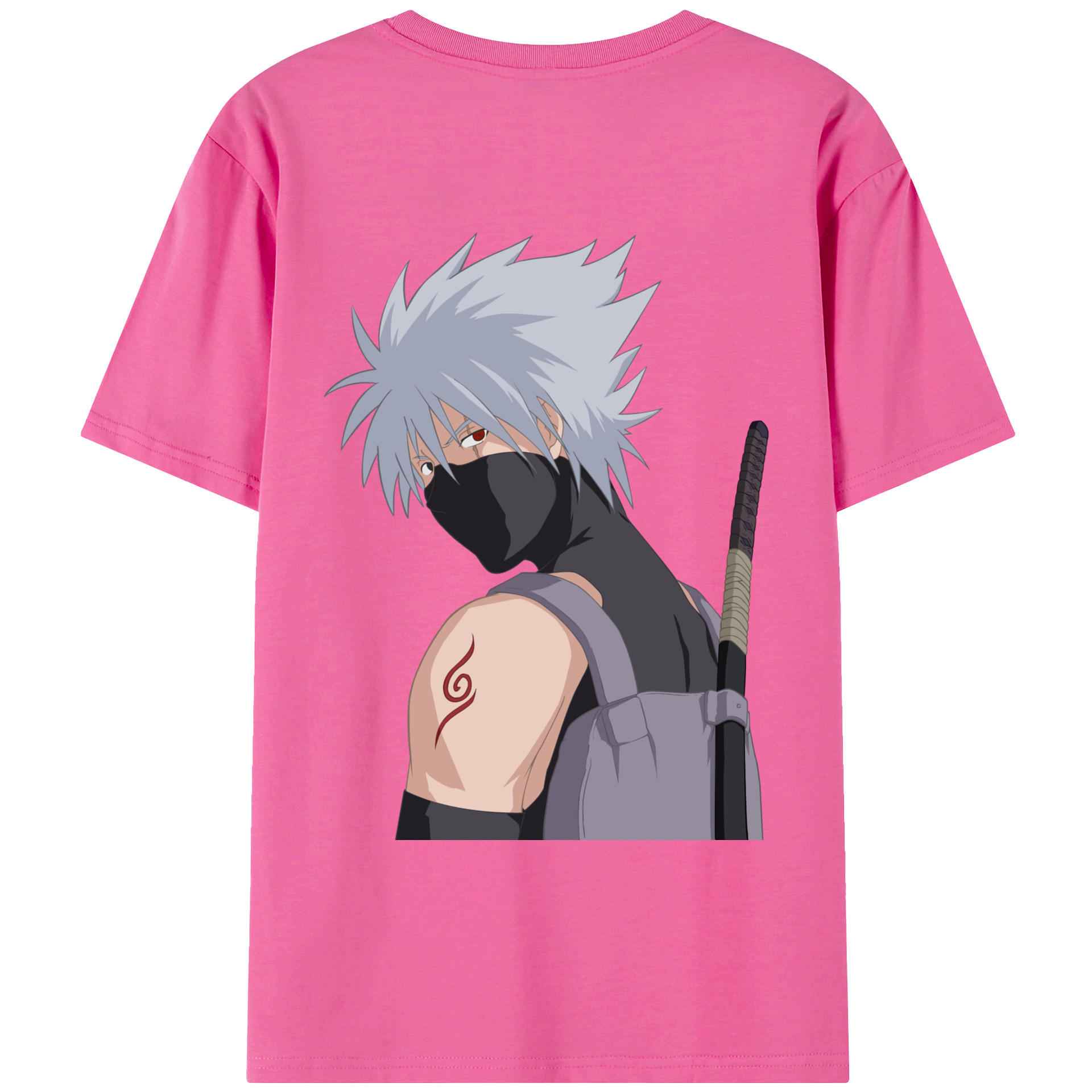 （画像用） NARUTO -ナルト- はたけ カカシ Hatake Kakashi レディース半袖Tシャツ(バックプリント)